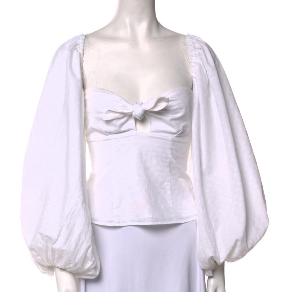 The Attico Puff Sleeve Top